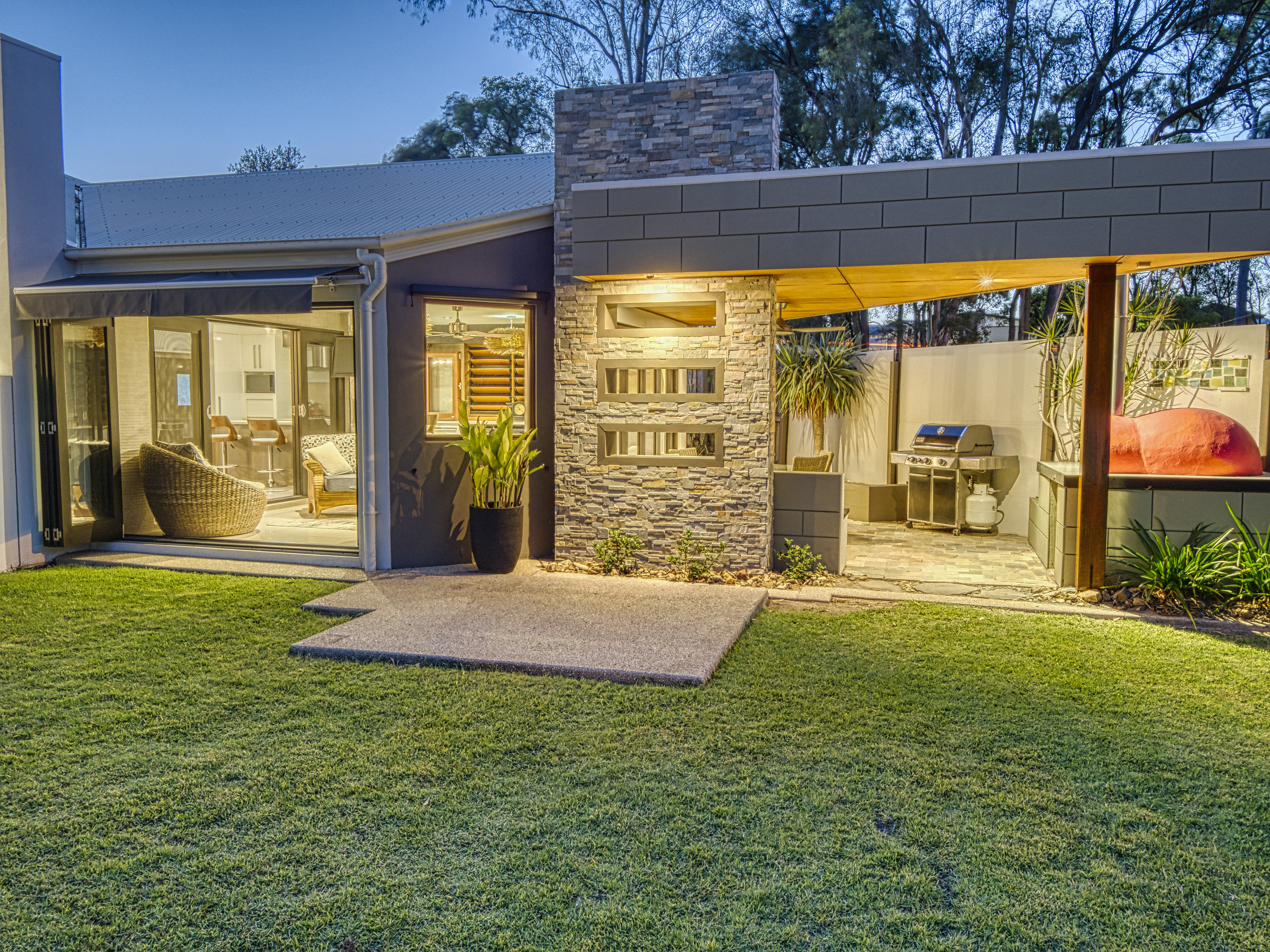 Twilight shots of a home add warmth and appeal to a home